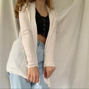 Long sleeve white cardigan